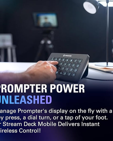 Elgato Prompter XL – Full-Sized Teleprompter with Removable Display, Video Conferencing Monitor, for DSLR Mirrorless & Studio Cameras, Single-Cable Setup – USB-C 3.2 for PC & Mac