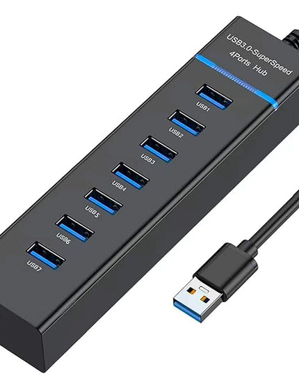Upgraded USB Hub 3.0, VIENON 7-Port USB Extender Splitter for Laptop, PC, MacBook, Mac Pro, Mac mini, iMac, Surface Pro and More USB Devices