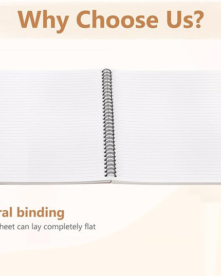 Fuutreo 12 Pcs Spiral Notebook for Work A5 8.3 x 5.7 Inch College Ruled Spiral Journal Notebook Kraft Cover Ruled Paper, 12 Color, 60 Sheets, 120 Pages for Office School(Business Color)