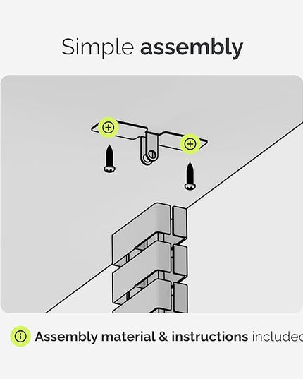 VALU Cable Management Spine – 49 Inch Cable Organizer for Standing & Fixed Desks – Sturdy & Flexible with Magnetic Link – Cord Management System Under Desk with Steel Base & Non-Slip Pads