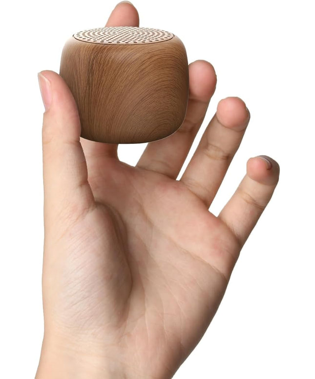 Babelio White Noise Sound Machine for Adults Kids Baby, Mini, 15 Non-looping Sounds, Timer, Memory Function, Easy to Pocket and Travel Wood Grain