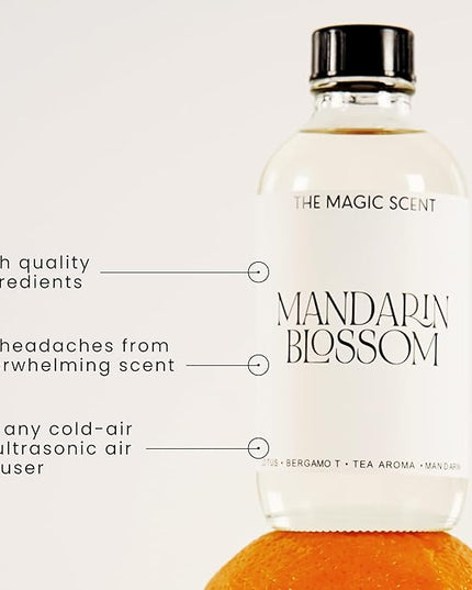 The Magic Scent Mandarin Blossom Diffuser Oil - Hotel & Home Luxury Scents Inspired by Maldives - Diffuser Oil Scents for Home Designed for Use in All Diffusers - 16.9 fl oz, 500 mL