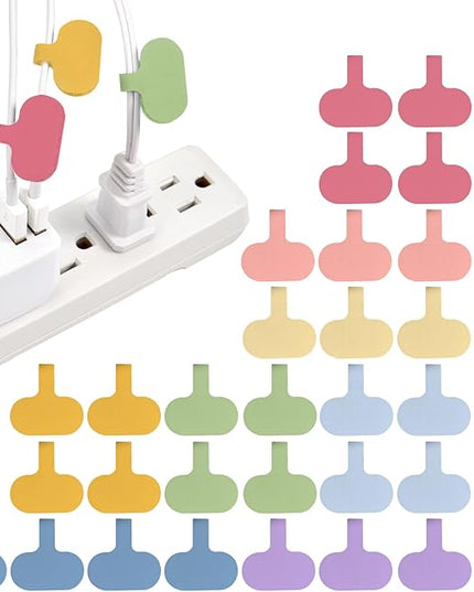 Wrap-It Storage Cable Labels - Oval, Macaron (36 Pack) - Write On Cord Labeler Wire Label Tags