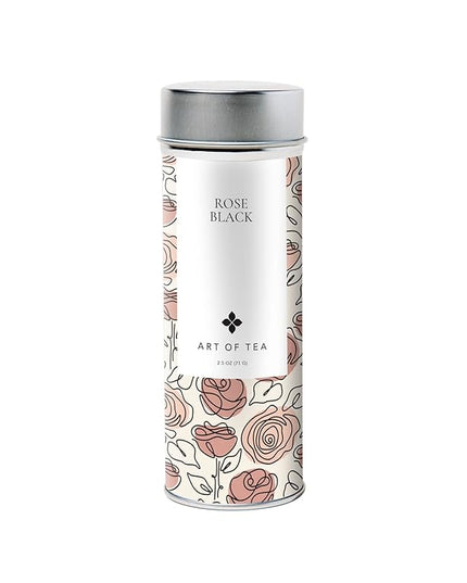 Art of Tea | Rose Black 2.5oz | Naturally Caffeinated Rose Tea | Artisan Loose Leaf Tea Tin
