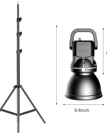 GVM 80W CRI97+ 5600K Dimmable LED Video Lights with Bowens Mount Kit Continuous Output Lighting Spotlight for YouTube Vlog Wedding Photography Shooting Light with Reflector