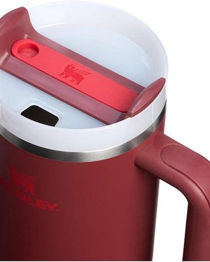 STANLEY Quencher H2.0 Tumbler with Handle and Straw 40 oz | Flowstate 3-Position Lid | Cup Holder Compatible for Travel | Insulated Stainless Steel Cup | BPA-Free | Cranberry