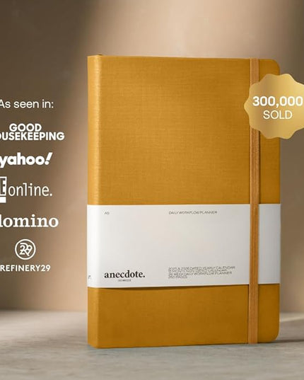 Anecdote 2026-2027 Planner: A Monthly, Weekly & Daily Planner with Calendar | 8.5" x 5.2" | Hardcover To-Do List Organizer, Planning Your Success, Start Anytime, Achieve Productivity Goals (Mustard)