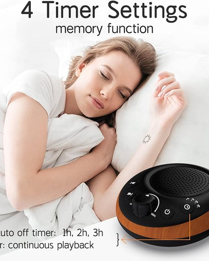 iDealSleep Sound Brown Noise Machine White Noise Machine Nonstop 30 Soothing Sounds Sound Therapy for Baby Kids Adults Sleep Machine 36-Level Vol Auto-Off Timer Memory Function for Home Travel Office