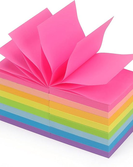 16 Pads Pop Up Sticky Notes 3x3 Refills Bright Colors Self-Stick Notes Pads Super Adhesive Sticky Notes Great Value Pack