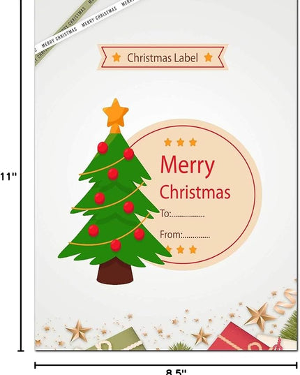 DUGUTUL Premium Festive Christmas Stationery Set Spread Holiday Joy, 48 Sheets, 8.5 x 11 Inches, 100gsm, Perfect for Personalized Gifts and Add Holiday Magic to Your Messages (F)