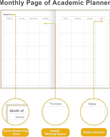 Academic Planner for 2026 or Anytime – A5 Undated Weekly Student Planner For Homeschool, High School, College & Nursing Students, 200 Pages, 5.8" x 8.5", Beige