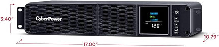 CyberPower CP2000PFCRM2U PFC Sinewave UPS Battery Backup and Surge Protector, 2000VA/1200W, 8 Outlets, AVR, Short Depth 2U Rackmount, UL Certified
