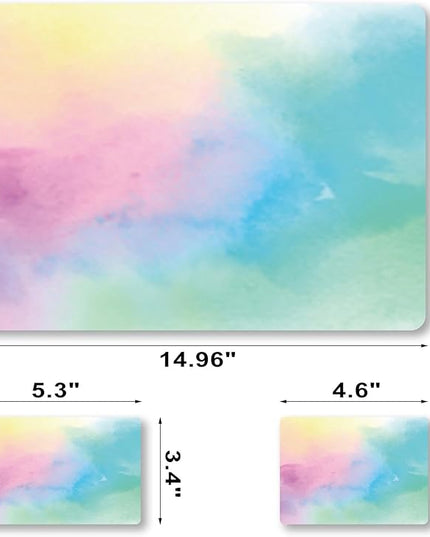 Laptop Skin Sticker Decal, 12" 13" 13.3" 14" 15" 15.4" 15.6" Laptop Vinyl Skin Cover Art Protector Notebook PC (2 Wrist Pad Skins Included), Decorative Waterproof Removable, Watercolor Colorful