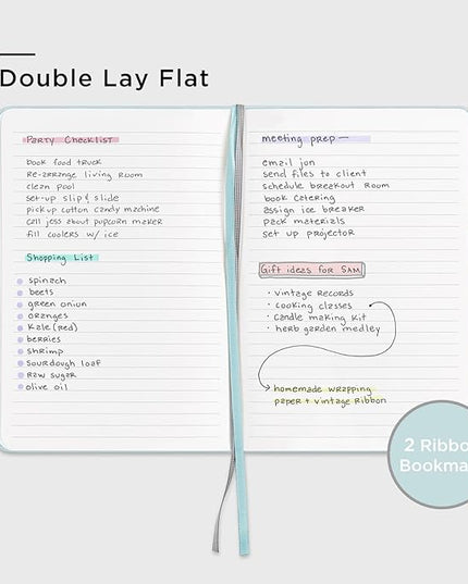&And Per Se Lined Journal Notebook, 160 Pages, A5 5.7 x 8 inches College Ruled Thick Paper Notebook Journals for Writing, Hardcover Notebooks for Women Men Office School (1 Pack, Cyan)