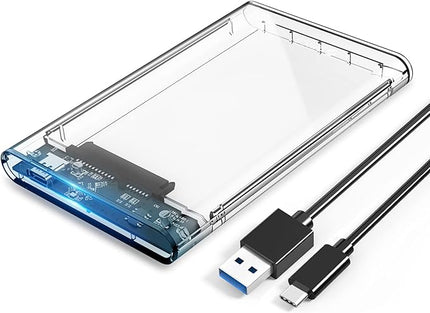 ORICO 2.5 inch Hard Drive Enclosure SATA to USB C 3.1 6Gbps External Hard Drive Case for 7/9.5mm HDD/SSD Support UASP Up to 6TB -2139C3-CR