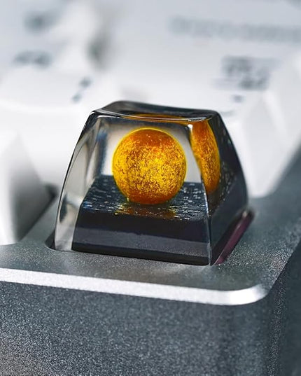 Venus Planet Artisan Keycap R1 SA Profile Custom Galaxy Keycaps 1U ESC Handmade Resin Gaming Solar System Planets Key Cap Cherry MX Switch Compatible Mechanical Keyboard Space Lover Gift