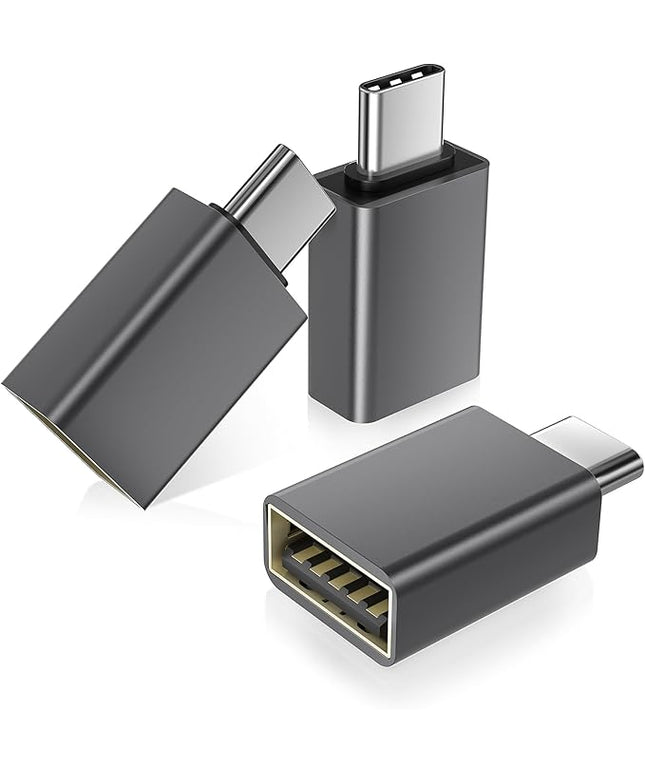 Basesailor USB C to USB Adapter 3Pack,USBC Male to A Female 3.0 OTG MacBook Pro/Air Adapter,Type C Thunderbolt 4 3 Converter for Apple iPhone 17 16 15,Mac,iPad,Microsoft Surface,Samsung Galaxy S25 S24