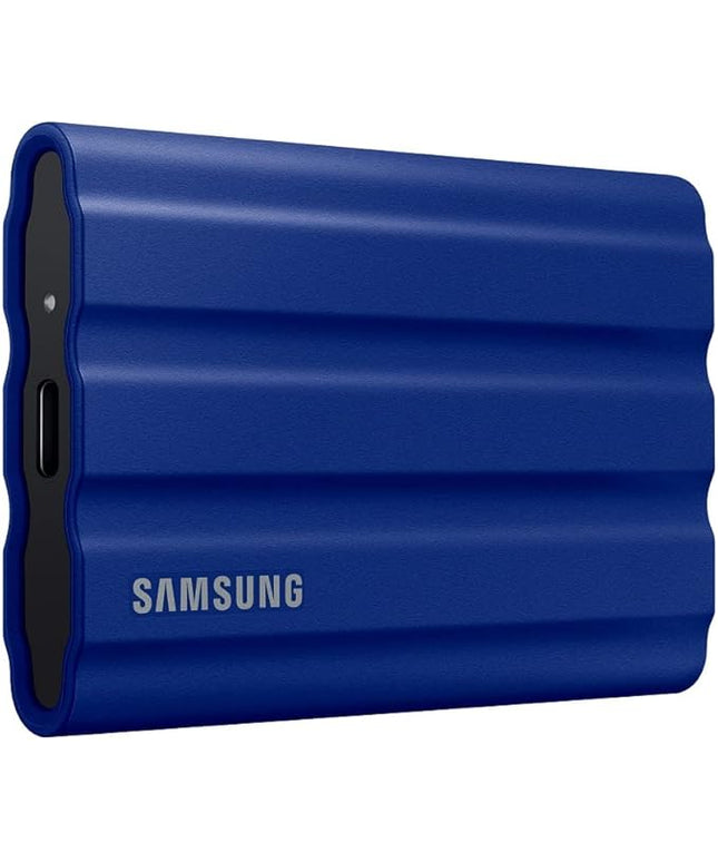 SAMSUNG T7 Shield 2TB Portable SSD, USB 3.2 Gen2, Rugged, IP65 Rated, for Photographers, Content Creators and Gaming, External Solid State Drive (MU-PE2T0R/AM, 2022), Blue
