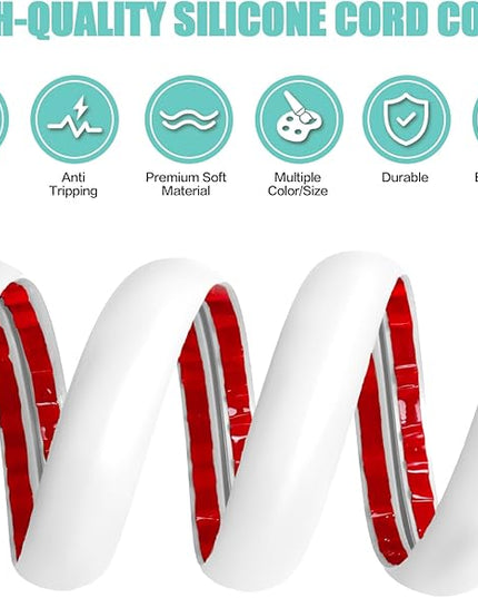 Floor Cord Cover Self Adhesive Cord Hider,10FT Cable Management, Extension Strip Protector for Wires, Prevent Cable Trips for Offices, Gyms, Exhibitions Cavity:0.39"(W) x 0.27"(H) White