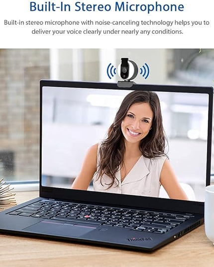 NexiGo N680E 1080P Webcam with Ring Light, Privacy Cover and Dual Microphone, Advanced Auto-Focus, Adjustable Brightness, Streaming Web Camera for Zoom Skype Facetime, PC Mac Laptop Desktop