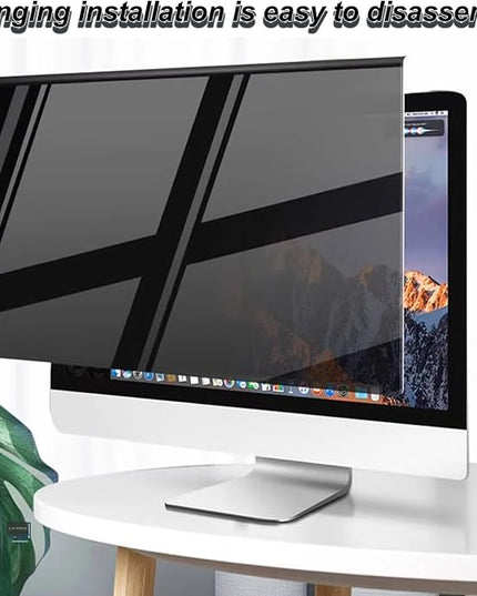 LYLSMGS Hanging Computer Privacy Screen Protector Shield 25 inch 16:9 Widescreen Desktop Monitor, Anti Blue Light & Glare Filter - Compatible with LG Dell HP Acer and More (22.44X13.38 in)