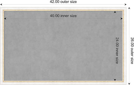 Amanti Art White Framed Magnetic Board 26x42 Large Vision Board for use with Magnets, 100% Metal Sheet to Display Items as Office Decor or for Home Organization in mudroom, Kitchen or Kids Room