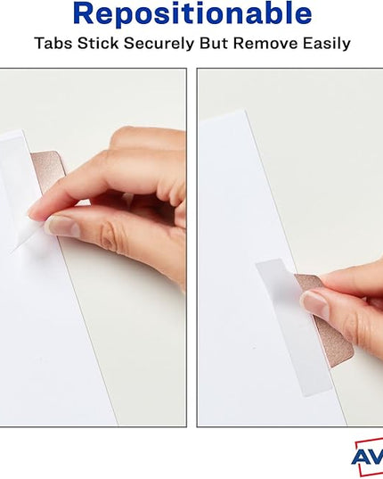 Avery Margin Ultra Tabs, 2.5" x 1", 2-Side Writable, Assorted Metallic, 24 Repositionable Page Tabs (74786)