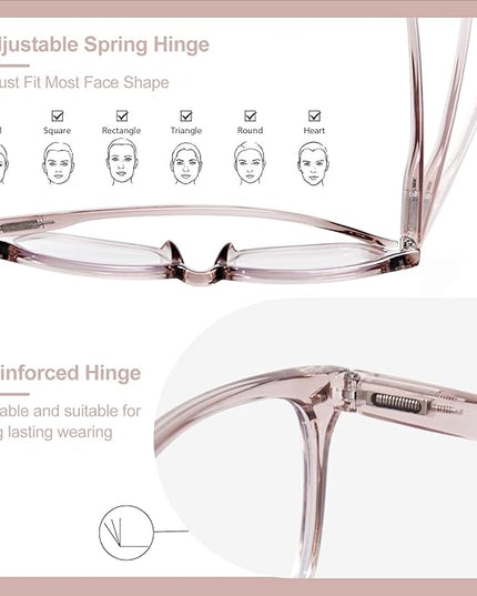 OPTOFENDY Blue Light Blocking Glasses Women Men, Computer Eyeglasses Anti Blue Light Glasses with Anti Eyestrain & UV