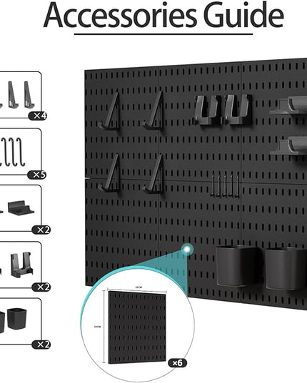 Gliging Controller and Keyboard Holder Wall Mount, Modular Gaming Pegboard with Accessories, Wall Organizer Peg Board for Keyboard Xbox PS5 PS4 Switch, Video Game Storage(33″×22″)