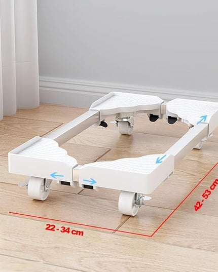 Mobile CPU Stand, Adjustable PC Tower Stand, Computer Tower Stand With 4 Locking Caster Wheels Fits Most PC(White)