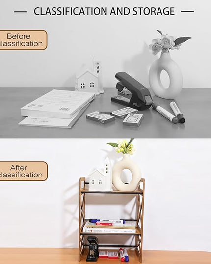 OYEFLY Wood Office Desk Shelf Organizer (Wood)