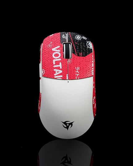 Grip Tape for Vaxee x Ninjutso Sora 4K - Anti-Slip,Enhanced Control, Sweat Resistance,Improves FPS Gaming Grip & Mouse Protection [Pre-Cut] Blood Red 0.5mm