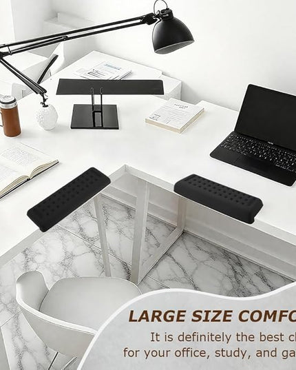 L-Shaped Desk Elbow Pad for Desk, Wrist Rest for Mouse, Memory Foam Elbow Pads with Non-Slip, Ergonomic Desk Edge Cushion, Wrist Support Arm Rest for Office and Gaming