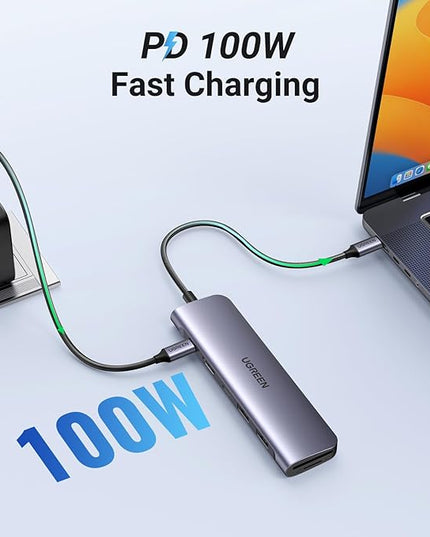 UGREEN Revodok 1071 USB C Hub for Laptop 7 in 1 Dock 4K HDMI, 100W PD Charging, USB-C & 2 USB-A 5Gbps Data Ports, SD/TF Card Reader for MacBook Pro/Air, iPad Pro, XPS, Thinkpad