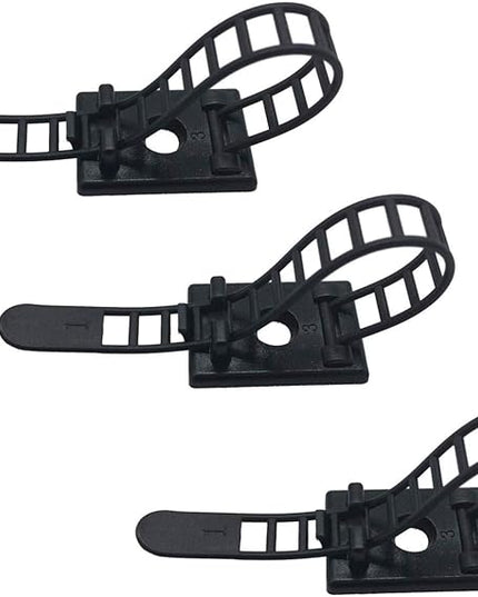 25 Pieces Desk Wire Organizer Cable Ties Zip Ties Adhesive Cord Clips Cable Management Cord Keeper Desk Wire Management