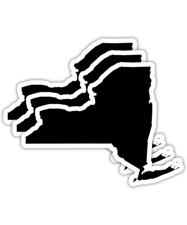 (3PCS) New York State Map Stickers, US State Stickers - Waterproof Vinyl Decals for Tumblers, Water Bottles, Laptops, Books, Scrapbooks, Great for New York Lovers 3 x 2.3 Inch