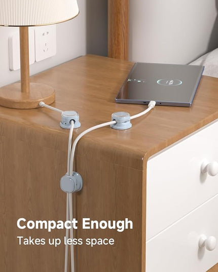 Magnetic Cable Clips, Adjustable Cord Holder Management, Adhesive Wire Keeper Organizer for Home Office Desk Phone PC Car Wall Desktop Nightstand Appliance (9-PCS Blue)
