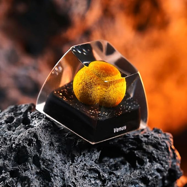 Venus Planet Artisan Keycap R1 SA Profile Custom Galaxy Keycaps 1U ESC Handmade Resin Gaming Solar System Planets Key Cap Cherry MX Switch Compatible Mechanical Keyboard Space Lover Gift