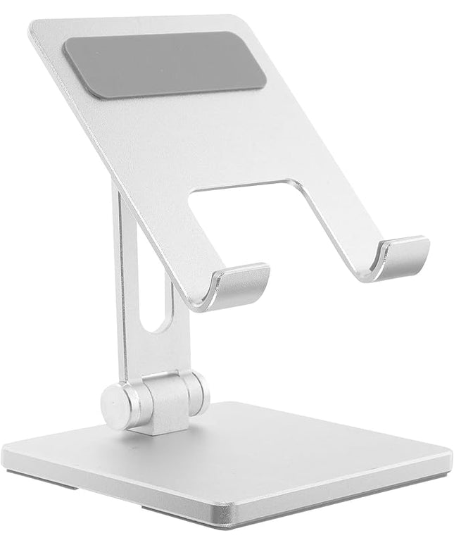 SEWACC Adjustable Aluminum Alloy Tablet Stand for Desk Folding Multi-Angle Tablet Holder Compatible with Ipad and Other Portable Metal Organizer for Home and Office Use