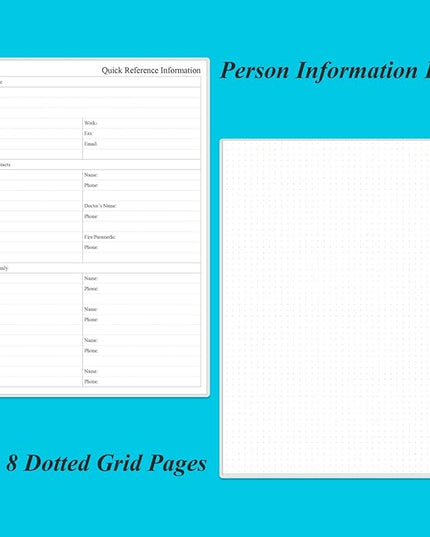 Daily Planner Undated - 8.5" x 11" To Do List Notebook Hourly Schedules, 150 Sheets/300 Pages Spiral Appointment Planner for Women and Men ,PVC Hardcover, Inner Pocket, Elastic Closure, Blue