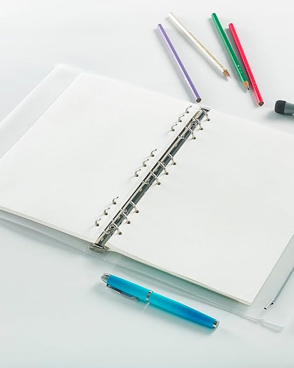 90 Sheets Blank Planner Refill Paper, 255x180mm, 9 Holes Inserts Papers B5 Loose Leaf Notebook Thick Sketch Paper for Drawing & Writing