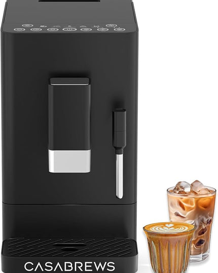 CASABREWS ACAFE Automatic Espresso Machine, 20bar Coffee Maker with Grinder and Milk Frother, Cappuccino Machines for Home or Office, All-in-One Grind and Brew Coffee Maker, Customizable Coffee Volume
