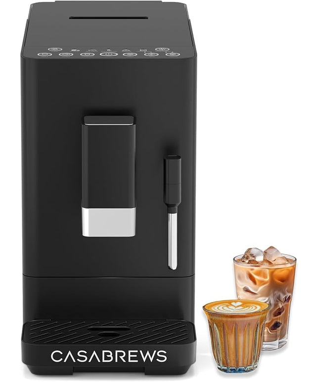 CASABREWS ACAFE Automatic Espresso Machine, 20bar Coffee Maker with Grinder and Milk Frother, Cappuccino Machines for Home or Office, All-in-One Grind and Brew Coffee Maker, Customizable Coffee Volume