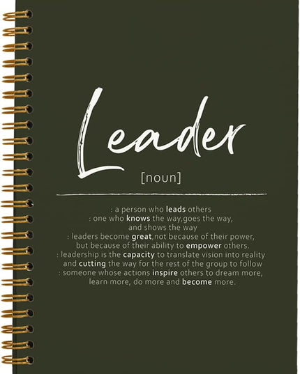 OXW Leadership Gifts Notebook Journal, Leader Gifts for Women Men, Office Notebook for Work, Thank You Gifts for Leader Mentor Boss Supervisor, Olive Green Spiral Notebook 5.5 x 8.3