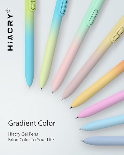 Hiacry 16 Pcs Gel Pens, 0.7mm Fine Point Smooth Writing Pens, Black Quick-Dry Long Lasting Fidge Pens for Journaling, Office, Note Taking, School Supplies, Nurse Aesthetic Pens（Gradient-Black Ink）