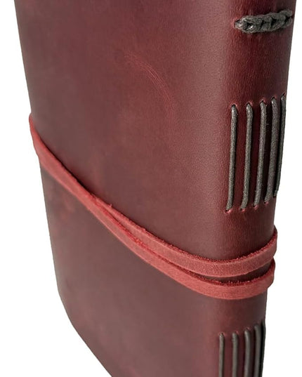 Large Notebook Journal - Genuine Leather Journals for Writing A4 Size Diary 8x10 Inch, Notepad For Women and Man, Gifts,Work,Travel Wine Red