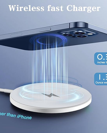 Magnetic Wireless Charger 2Pack Apple 10FT Magsafe Charger,Fast Mag-Safe Charging Wireless iPhone Charger Pad with Charging Plug for iPhone 16Pro Max/16Pro/16Plus/15Pro Max/15/14/13/12/AirPods3/Pro 2