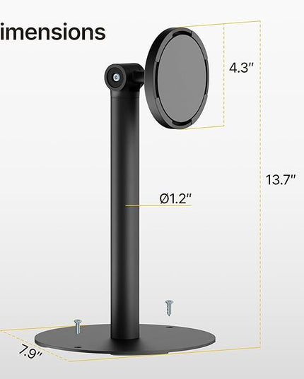 monTEK Anti-Theft Tablet Stand, Frameless Universal Tablet Kiosk with Security Lock Fit 7”-15” Screen Size, Compatible with IPad Pro/Air/Mini and Samsung Tab, Black