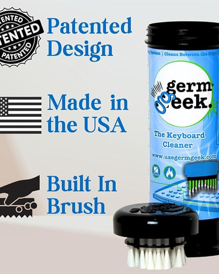 Keyboard & Electronics Cleaning Kit | Patented Precision Brush | Multi-Purpose Tool for MacBook, Laptop, Phone & AirPods | USA-Made, Eco-Friendly & Safe Computer Cleaner