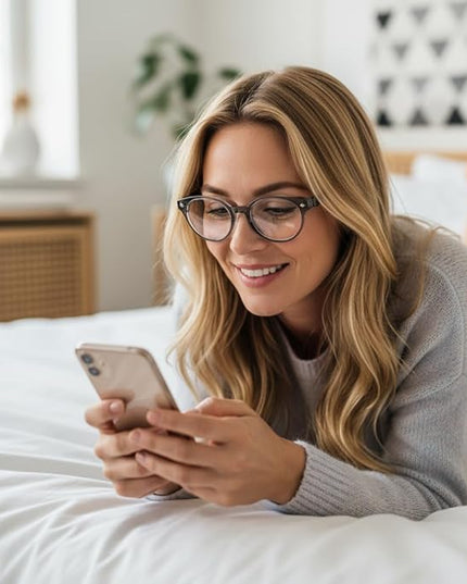 IGnaef Blue Light Blocking Glasses for Women, Oval Frame Bluelight Glasses for Gaming/Computer/Screen BL6216
